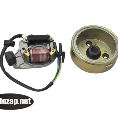 Генератор магнето з статором 2 котушок мопед Alpha Delta