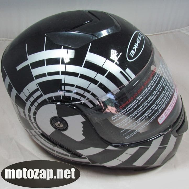 Шолом Трансформер SENKE з візор з окулярами ABS (Чорний із сірим)