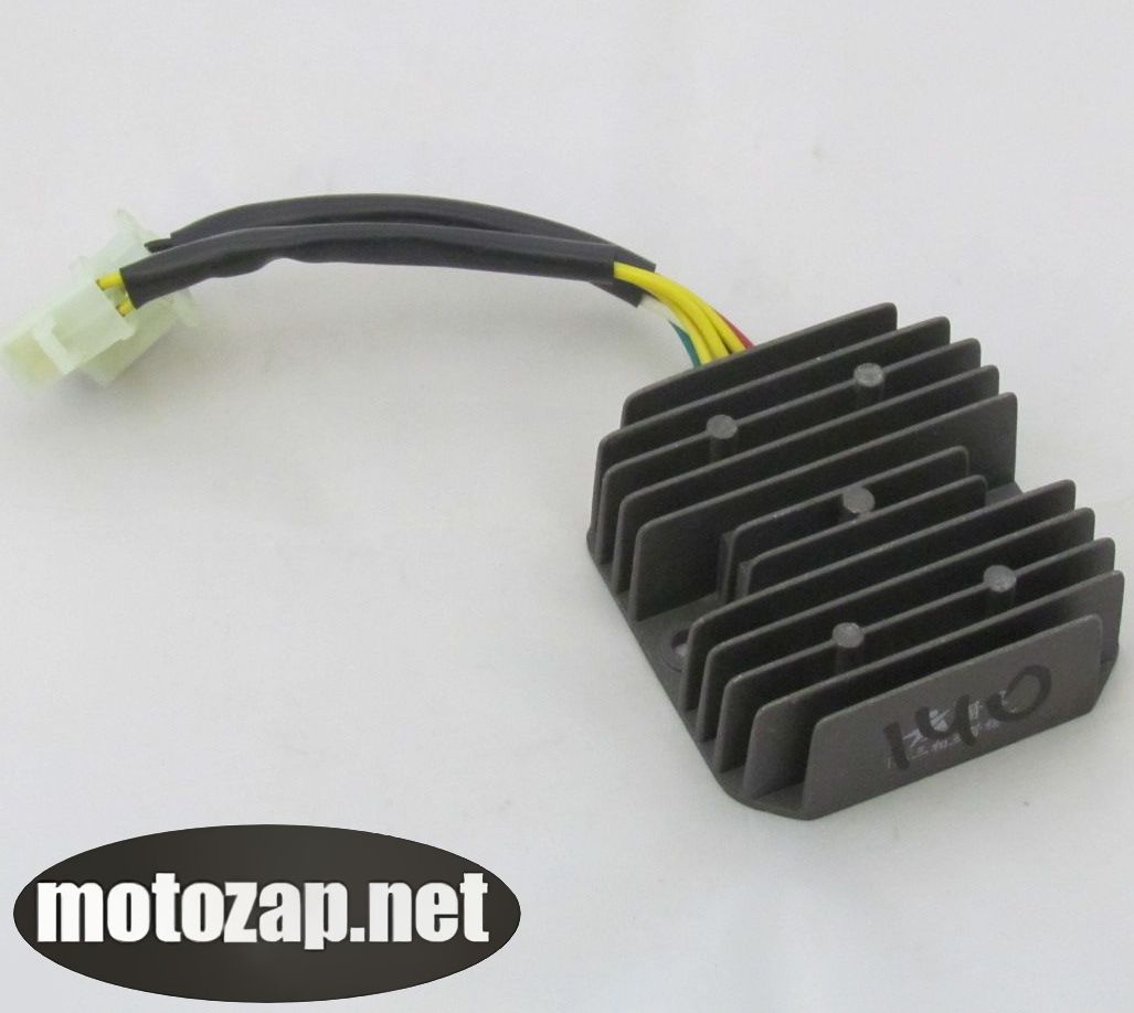 Реле зарядки 3+4 проводи скутер GY6 4T 150куб (великі ребристе)