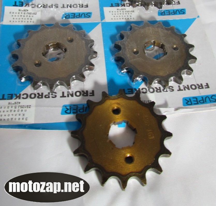 Зірочка передня мотоцикл CG/CB 150/200куб гартована 428*16 (кальона)