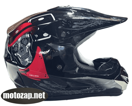 Шолом Ендуро SENKE чорно-червоний, пластик ABS