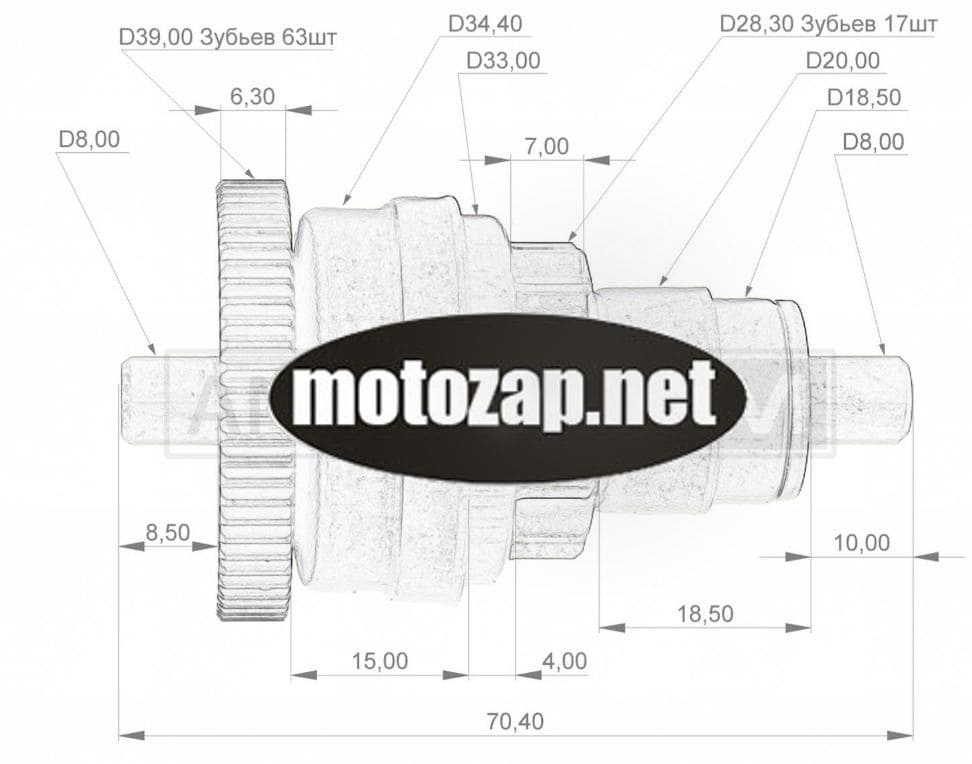 Бендикс скутер GY6 4Т 50/80куб