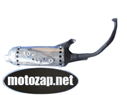 Глушник скутер GY6 4Т 150куб Чорний з накладкою хром