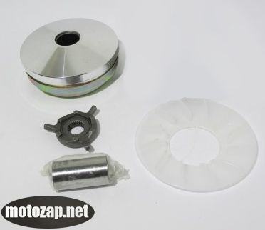 Варіатор передній скутер GY6 4Т 50куб з пальцем з хрестовиною з вентилятором