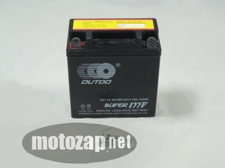 Акумулятор 6V11A гелевий 11A-BS Мотоцикли Вітчизняні 131*62*122 (DESIGN IN JAPAN)