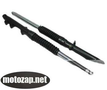 Амортизатор передній мопед ALPHA дискове гальмо з пильникам FIT MUSSTANG МТ125-8F к-кт 2 шт