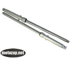 Амортизатор передній мопед Delta к-кт 2 шт барабанне гальмо d=25mm L=650mm (пір'я вилки)