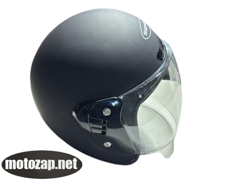 Шолом SENKE відкритий без бороди матовий чорний XZH-03 (дешевий)