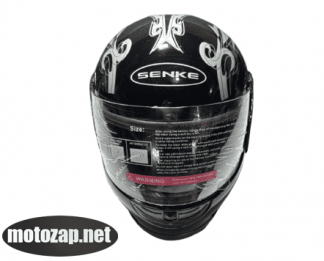 Шолом SENKE чорно-сірий закритий з бородою WF-01 (дешевий)