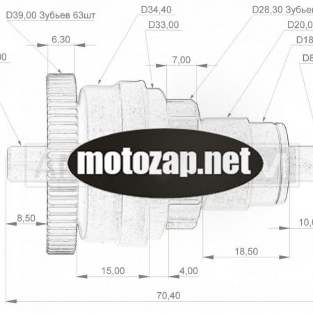 Бендикс скутер GY6 4Т 50/80куб