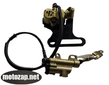 Гальмо заднє в зборі машинка нижня з супортом з шлангом Мотоцикли SENKE SK250GY-5 / 4 Квадрацикли