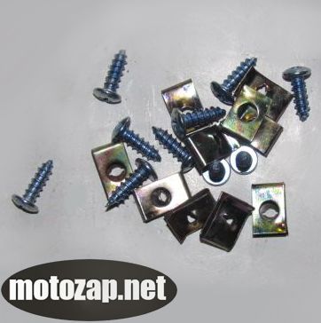 Саморізи з пластинами 10 шт для пластику мототехніки