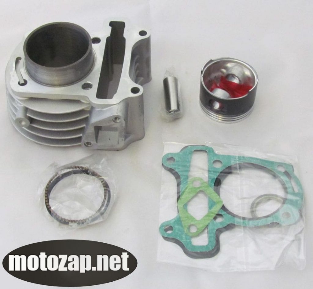 Поршнева (ЦПГ) Циліндр з поршнем скутер GY6 4Т 150куб тефлоновий 57,4mm