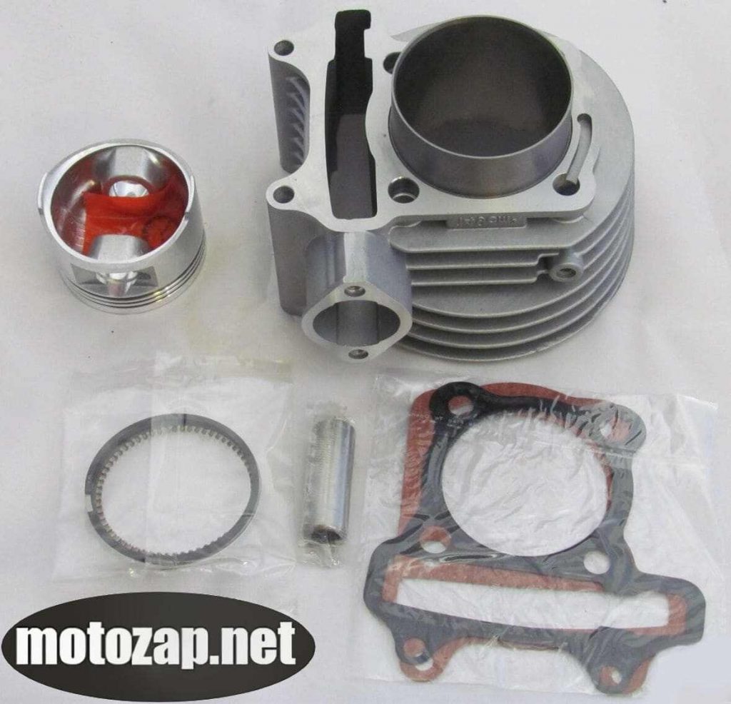 Поршнева (ЦПГ) Циліндр з поршнем скутер GY6 4Т 150куб 57,4mm Тайвань