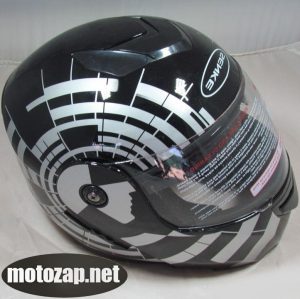 Шолом Трансформер SENKE з візор з окулярами ABS (Чорний із сірим)