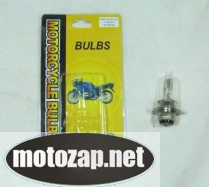 Лампа фари 3 вуса скутер 12W 18W 18W на блістері синя