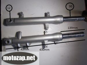 Амортизатор передній скутер STORM (пір'я вилки) к-кт 2 шт