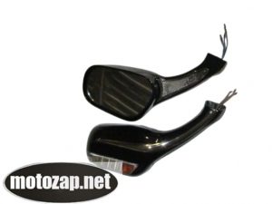 Зеркала скутер з поворотами Чорні кріплення на болт к-кт 2 шт
