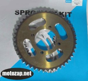 Зірочка задня MUSSTANG гартована 428*45 d=64/83mm 4 отвора 45 сталь (кальона)