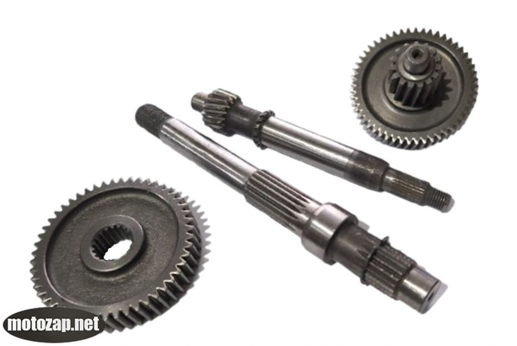 Вал з редуктором в зборі скутер GY6 4Т 50куб