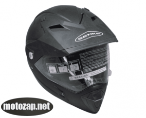 Шолом Ендуро з візором з окулярами SENKE ТАЙВАНЬ, чорний мат, CR-188, пластик ABS