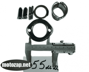 Кріплення глушника до головки комплект фланець з сухарями мотоцикл CG/CB 150/300куб