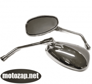 Зеркала 10мм скутер овал великий хром