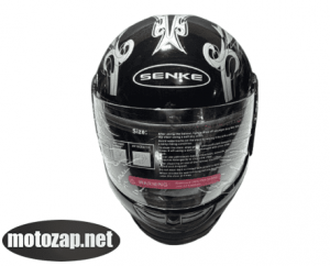 Шолом SENKE чорно-сірий закритий з бородою WF-01 (дешевий)