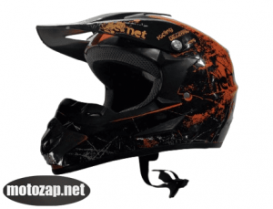 Шолом Ендуро SENKE Чорно-оранжевий, CR-168 пластик ABS