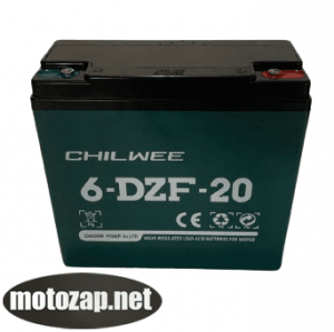 Акумулятор тяговий 12V20A AGM (пластовий зелений) для електромопедів 170*75*175мм