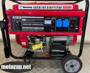 8.Генератор 5,5кВт MUSSTANG BS6500Е 220В 1 фазний з електростартером і ручний запуск