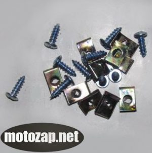 Саморізи з пластинами 10 шт для пластику мототехніки