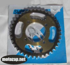 Зірочка задня MUSSTANG гартована 428*42 d=64/83mm 4 отвора 45 сталь (кальона)