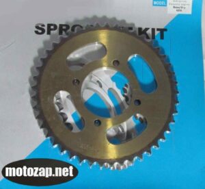 Зірочка задня MUSSTANG гартована 428*45 d=64/83mm 4 отвора 45 сталь (кальона)