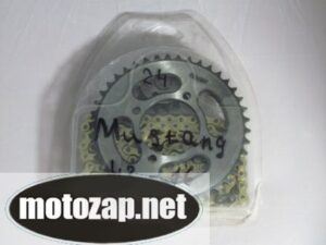 Зірочки комплект з цепом (усилена/золота) 428*128 MUSSTANG 428*15 428*42