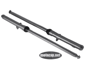 Амортизатор передній мопед Alpha к-кт 2 шт барабанне гальмо d=27mm L=650mm (пір'я вилки)