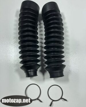 Пильники переднього амортізатора к-кт (чорні) Alpha NEW (L=170mm d=27mm D=43)