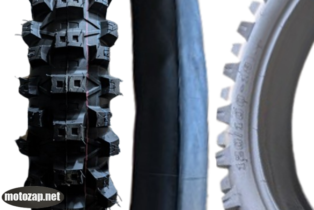 Покришка MRZRACING 120/100-18ТТ + камера КРОС 8 шарів високий шип кубики 20мм