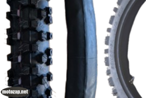 Покришка MRZRACING 90/100-21ТТ + камера КРОС 7 шарів високий шип кубики 15мм