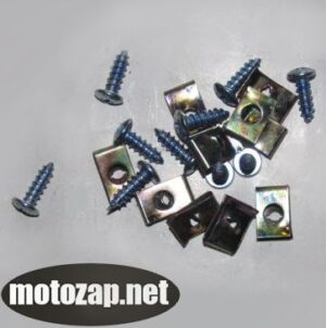 Саморізи з пластинами 10 шт для пластику мототехніки